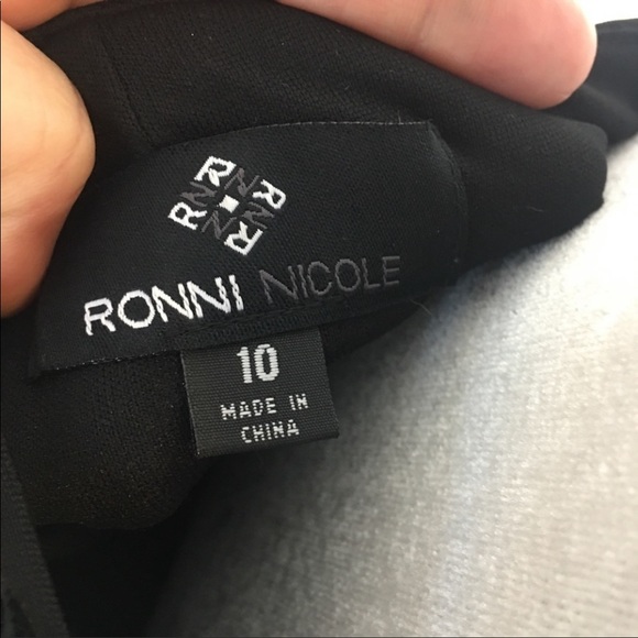 💓Black burn-out stretch velour knee-length sheath dress/tunic w/3/4 bell … - Picture 6 of 6